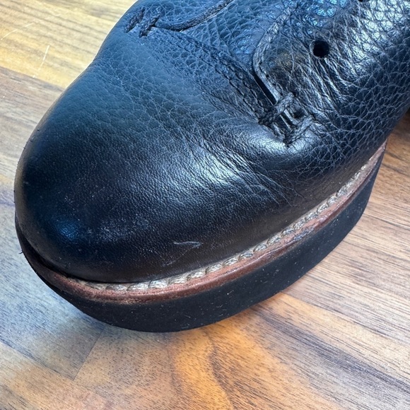 Coach Urban Hiker Platform Wedge Chunky Boot Rare Black Leather Shoe 9.5 - Picture 7 of 11